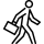 Icon of a person walking away