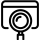 Icon showing a magnifying glass